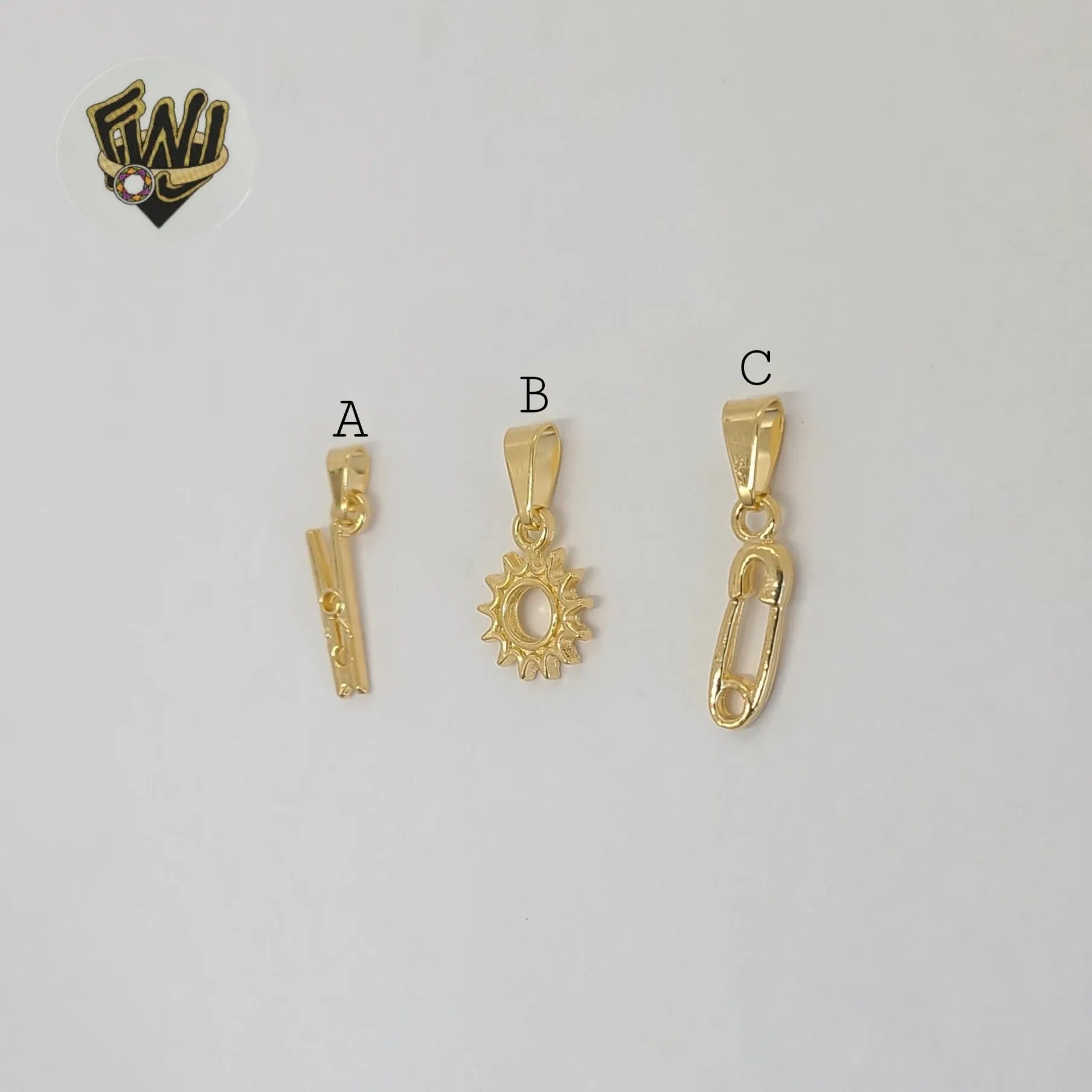 (1-2158) Gold Laminate - Small Pendants - BGF