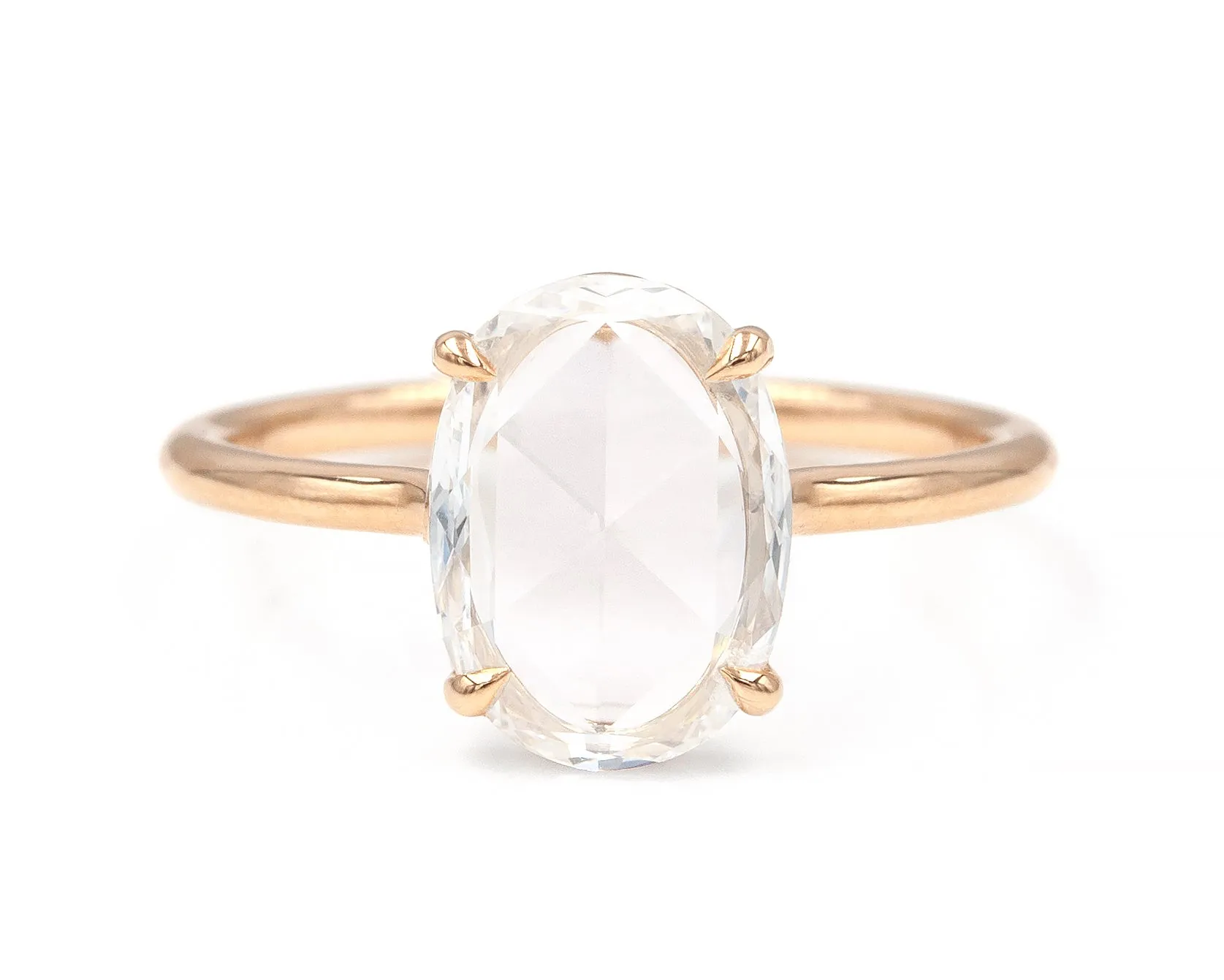 1.25-Carat Rose Cut Oval Solitaire