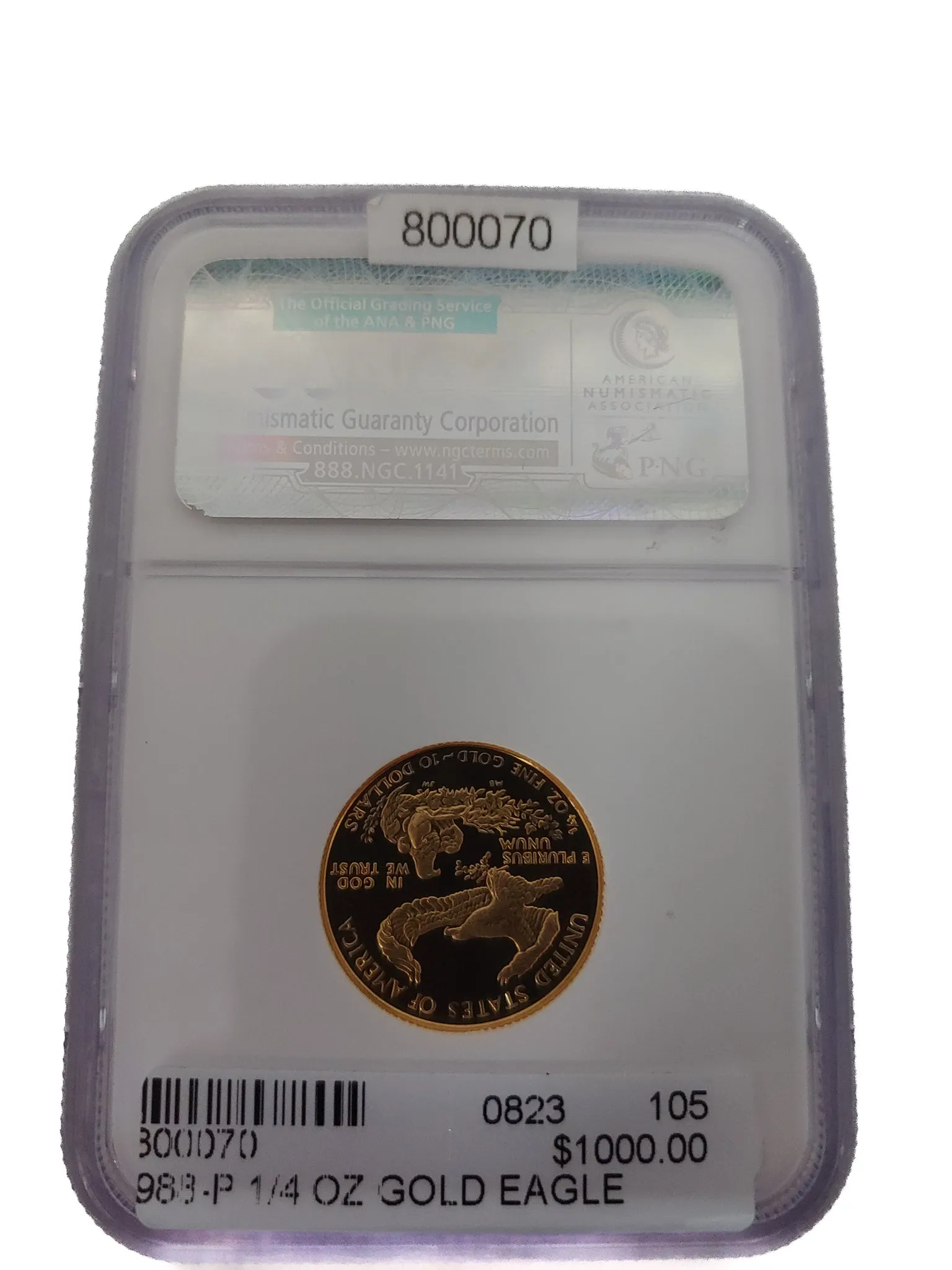 1988 P Gold Eagle PF70 Ultra Cameo