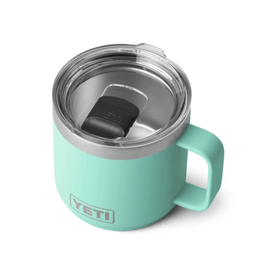 21071502196 TAZA RAMBLER 14oz MUG 2.0 TAPA MAGNETICA SEAFOAM MARCA YETI