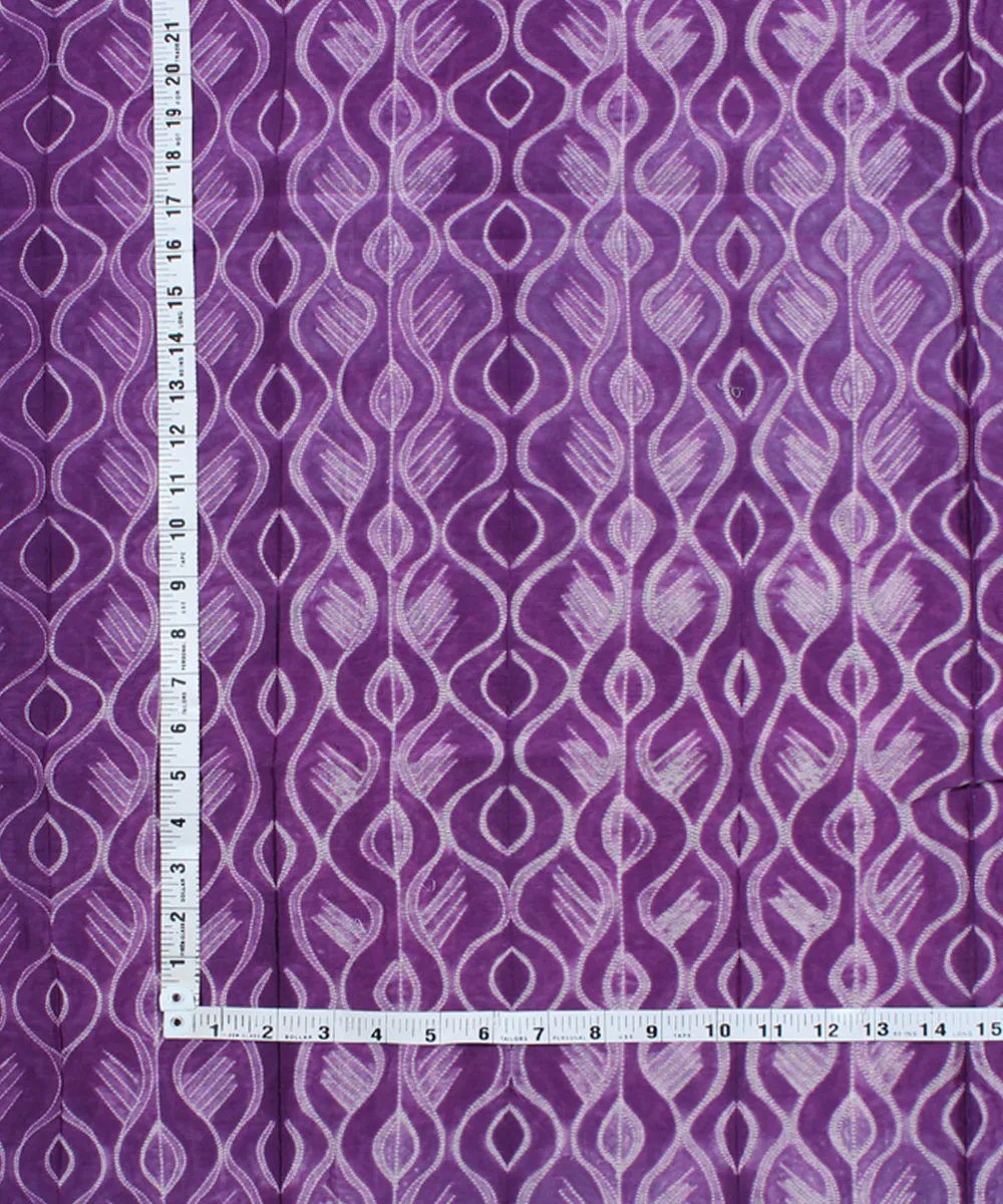 2.5 m Purple tie dye cotton silk shibori kurta material