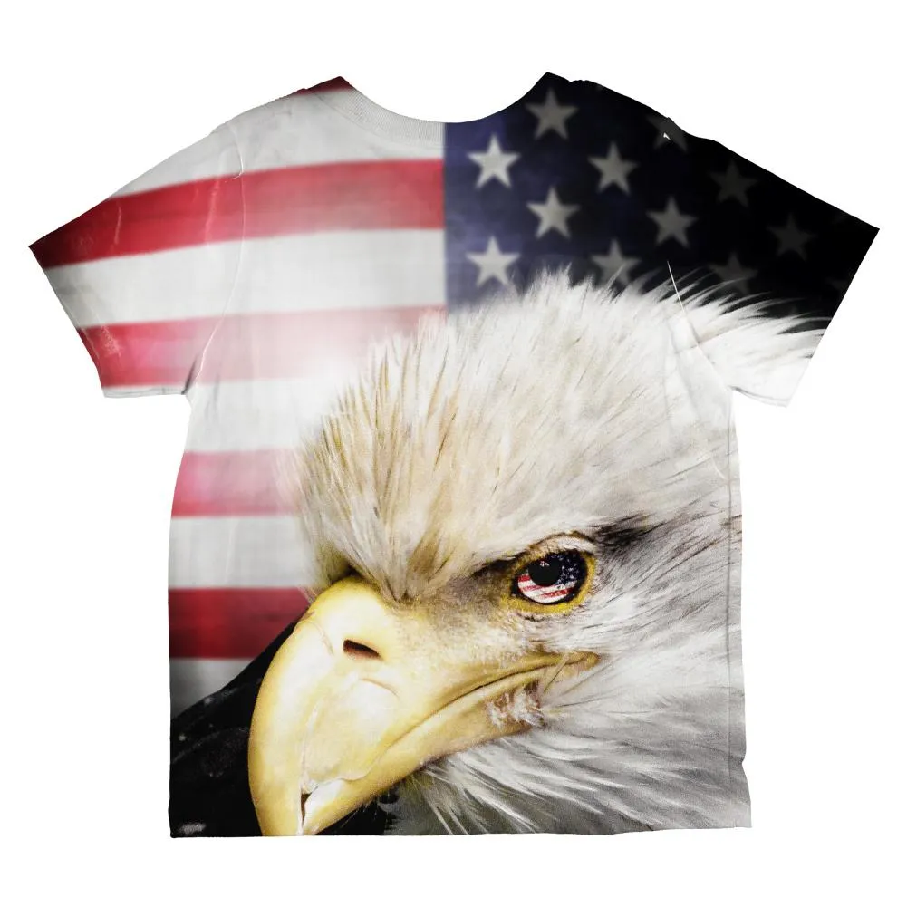 4th of July American Bald Eagle Eye Flag All Over Toddler T Shirt