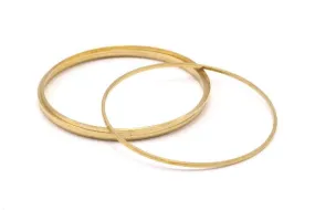 50mm Circle Connectors - 1000 Raw Brass Circle Connectors (50x1x1mm) Bs 1083