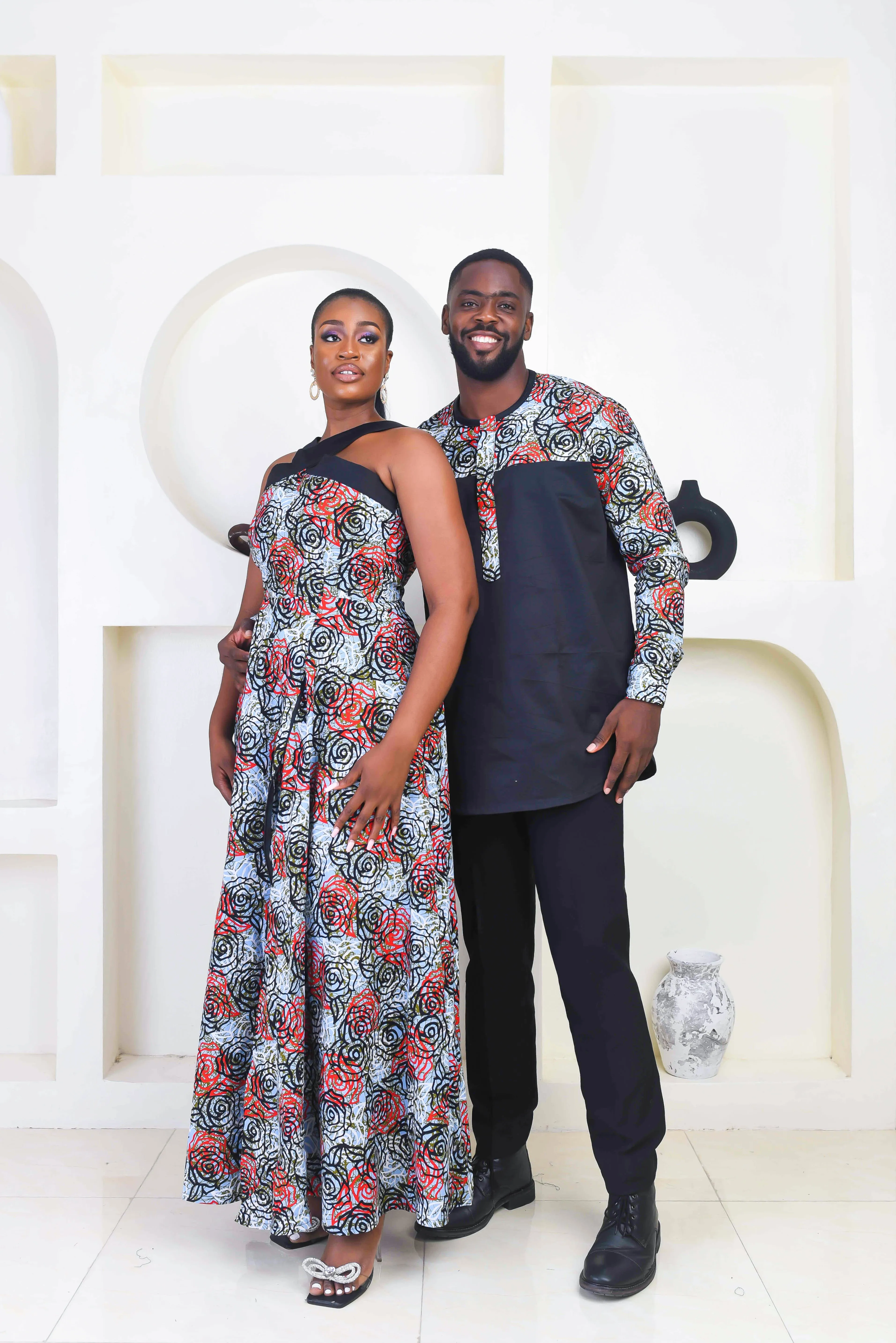 African Print Long Sleeve Kaftan Top for Men - Ifeoluwa