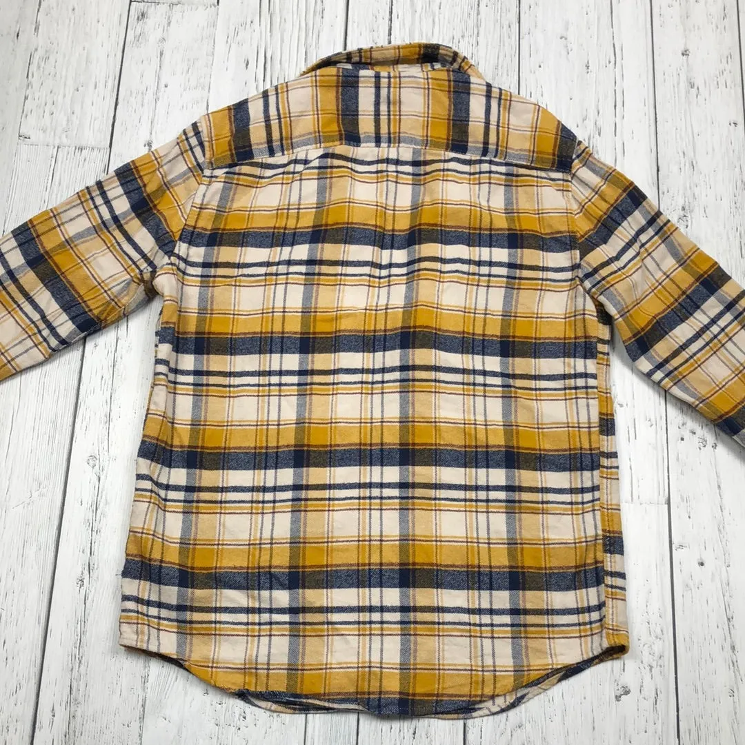 American Eagle Blue/Yellow Flannel Button Up Shirt - His XS