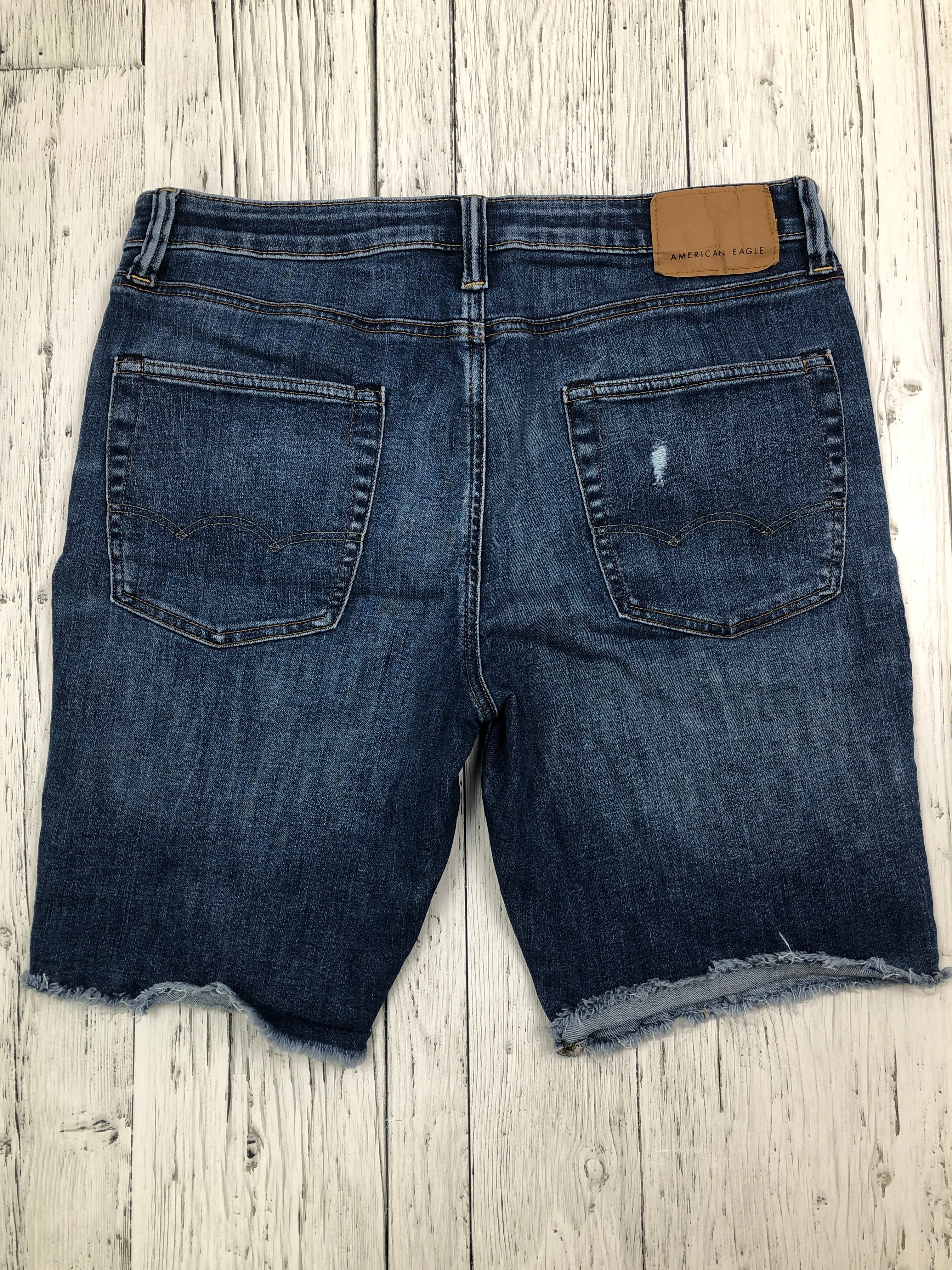 American Eagle distressed blue denim shorts - His M/34