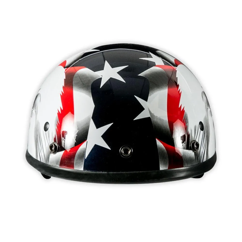 American Eagle Flag Patriotic Motorcycle Half Helmet