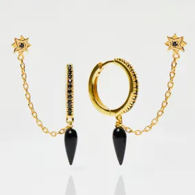 Anita Rani Shakti Black Onyx Enchanted Chain Earring