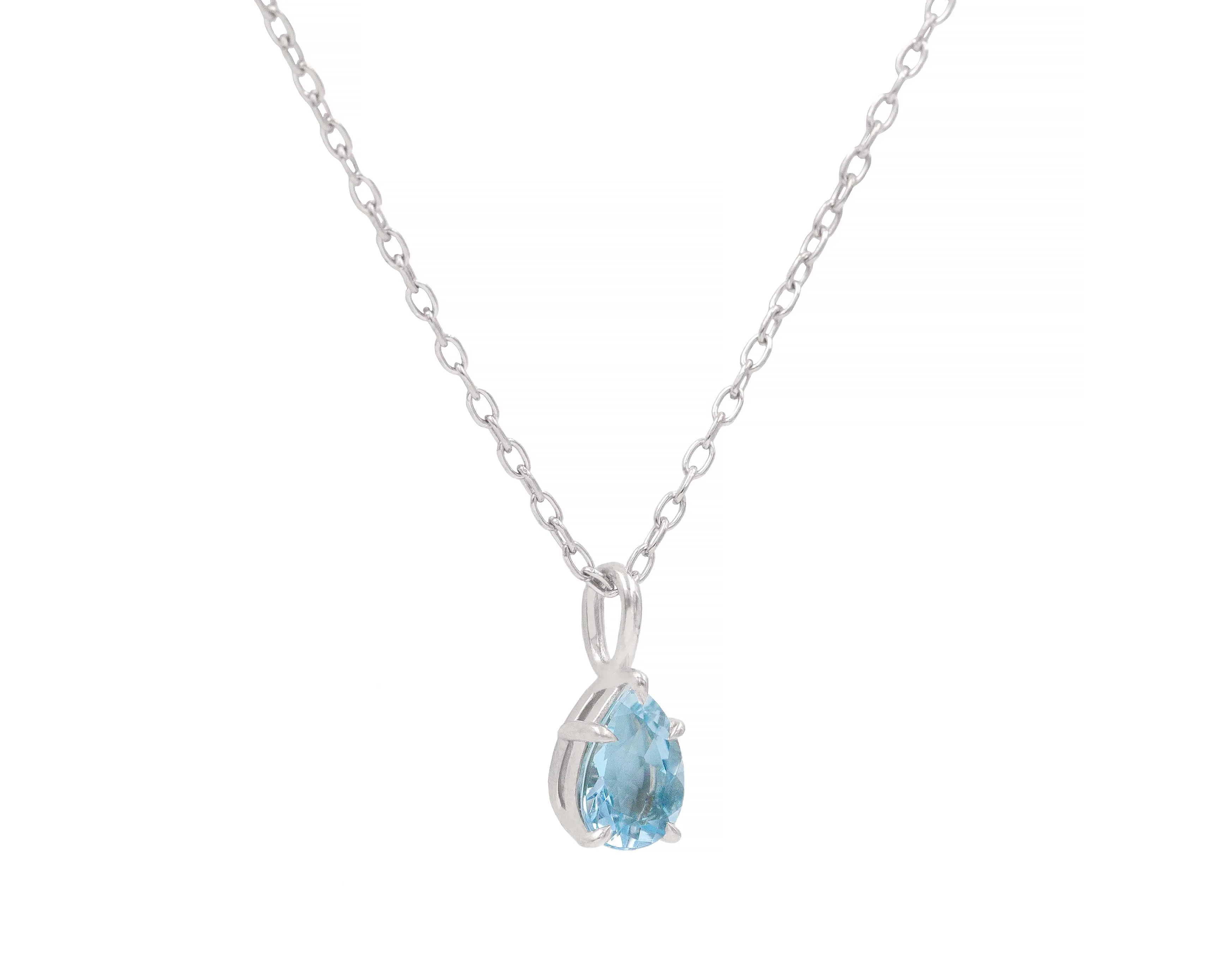 Aquamarine Teardrop Pendant