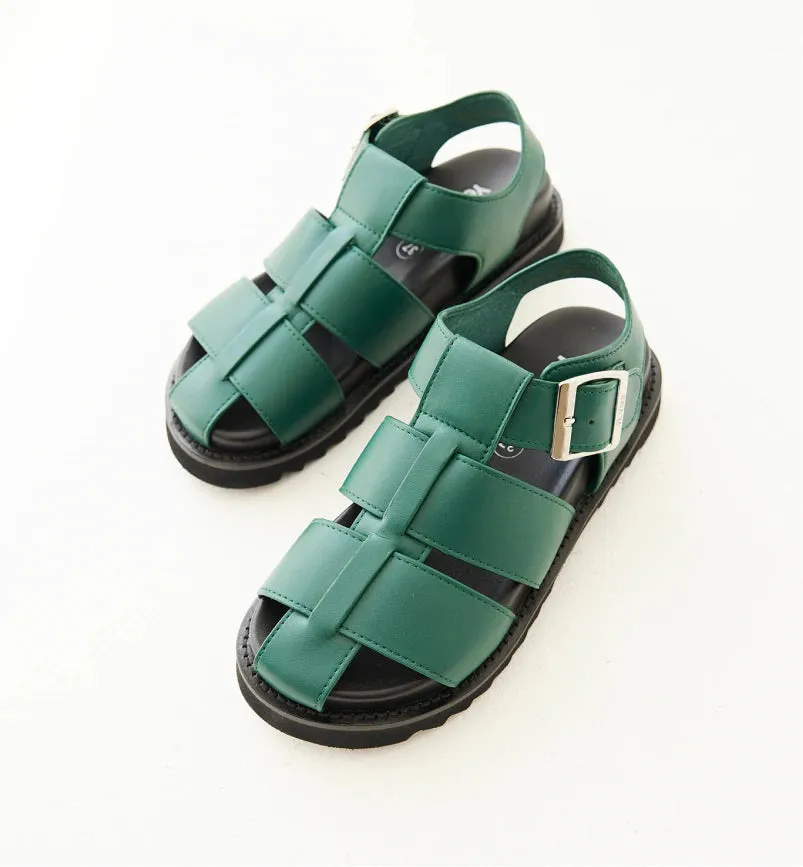 Arkestra 2.0 Fisherman Leather Sandal | Jade Green