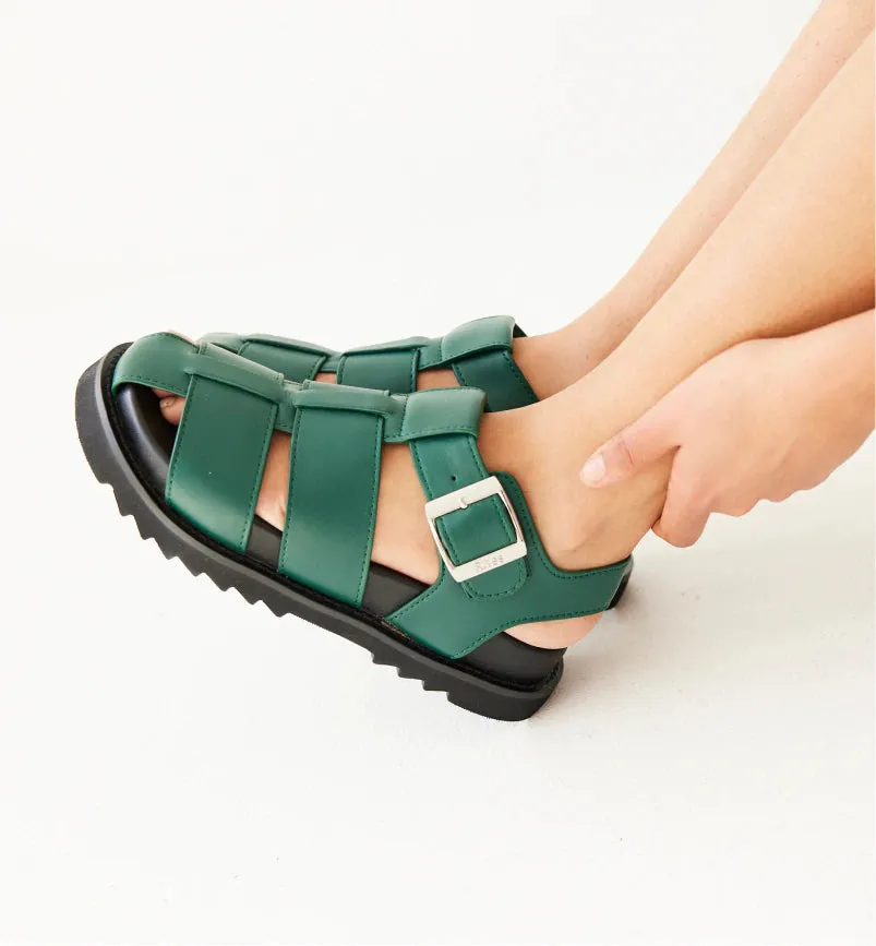 Arkestra 2.0 Fisherman Leather Sandal | Jade Green