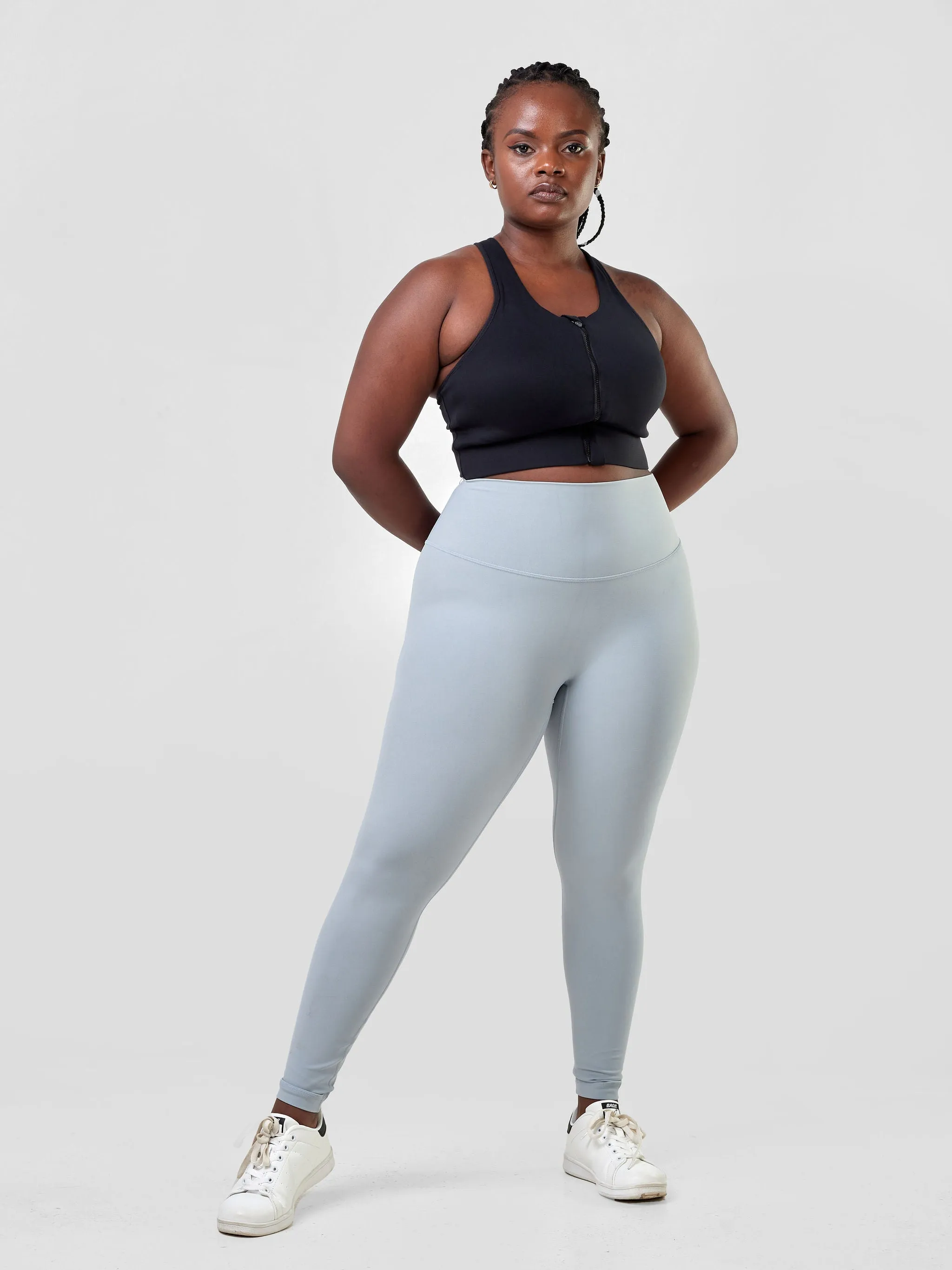 Ava Fitness Bella Workout Leggings - Light Grey