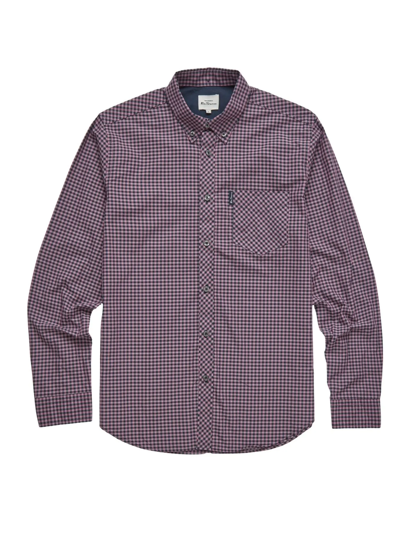 Ben Sherman Men's Signature Gingham Check Shirt, Button-Down Collar, Long Sleeves, Regular Fit