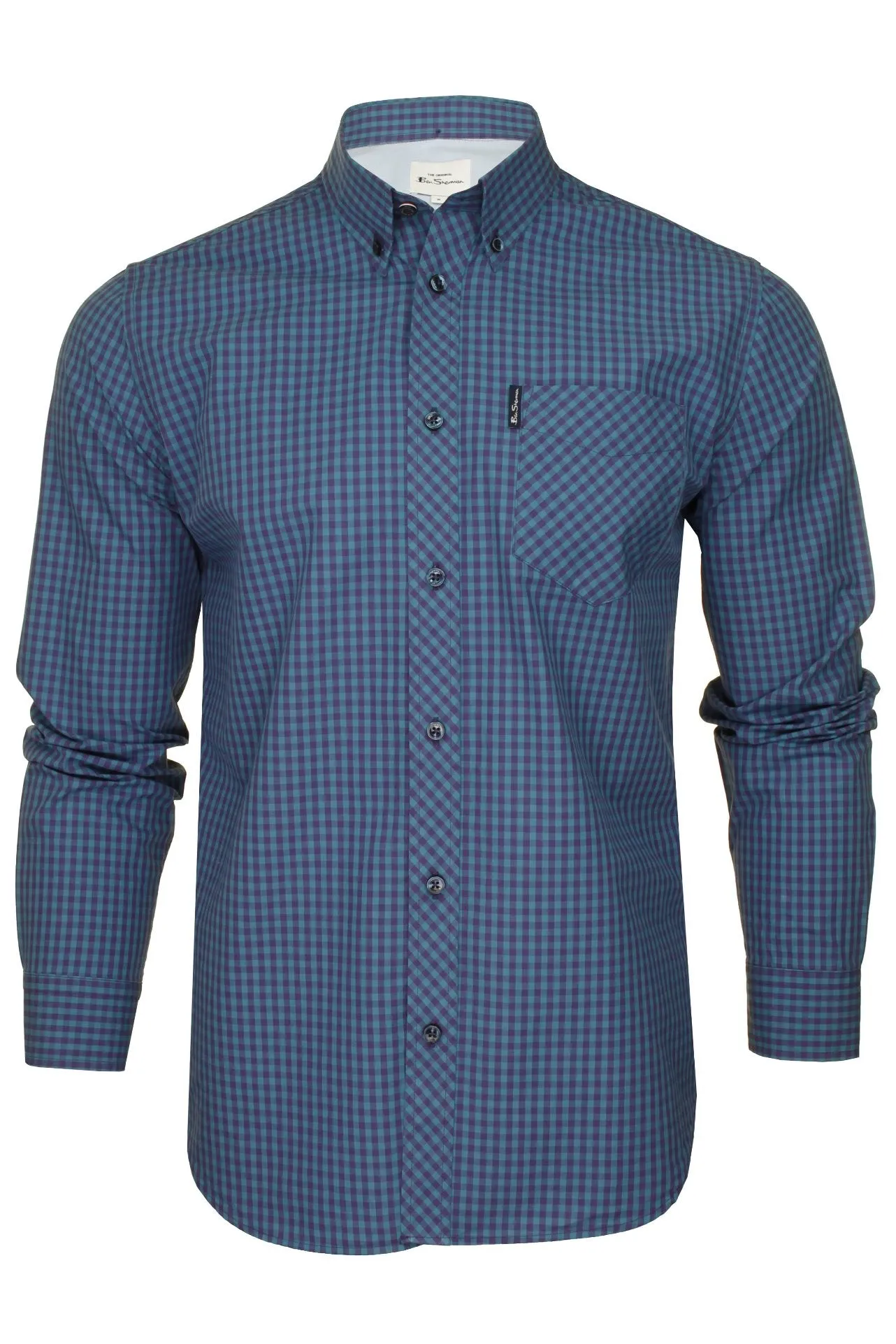 Ben Sherman Men's Signature Gingham Check Shirt, Button-Down Collar, Long Sleeves, Regular Fit