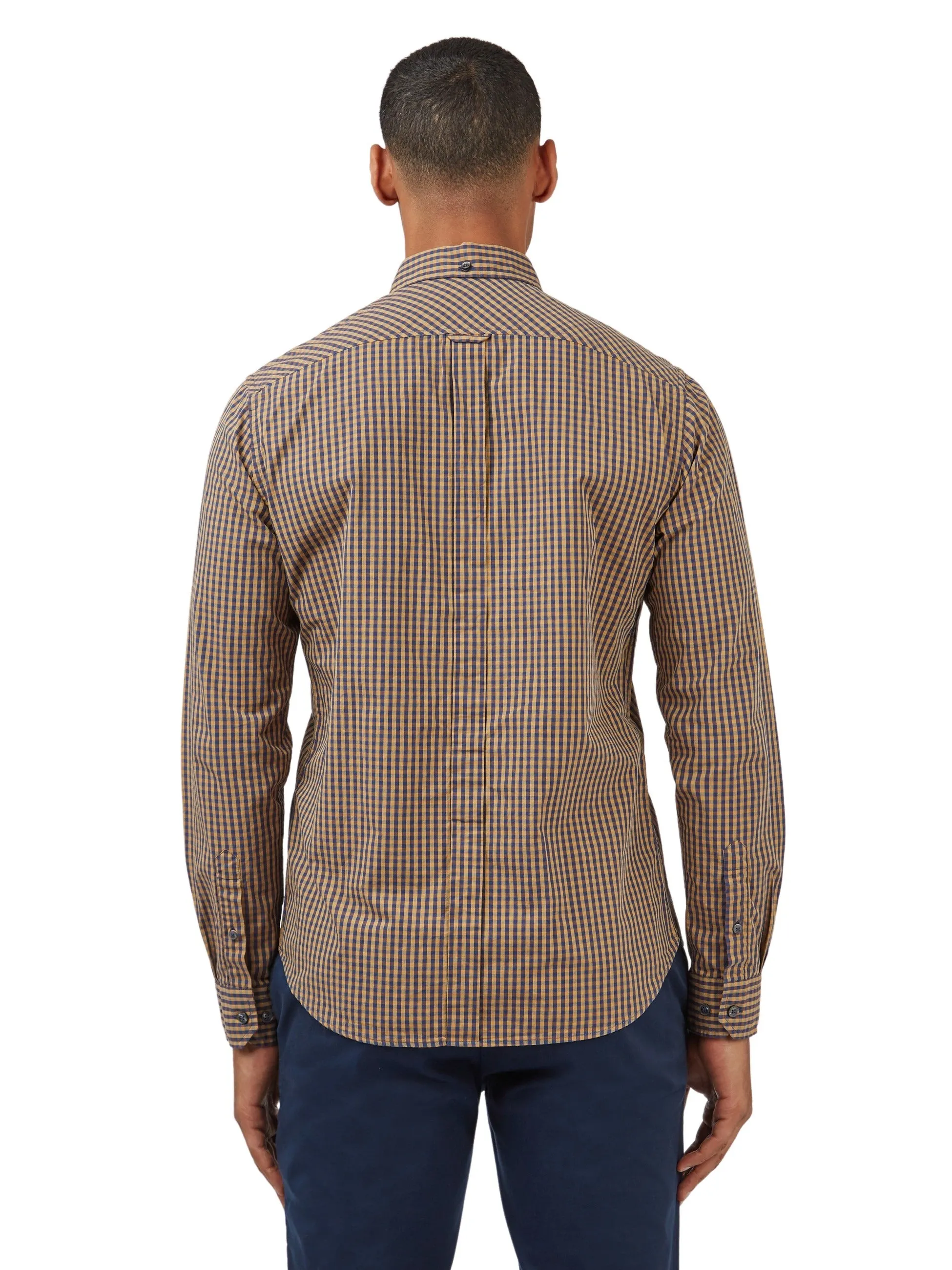 Ben Sherman Men's Signature Gingham Check Shirt, Button-Down Collar, Long Sleeves, Regular Fit