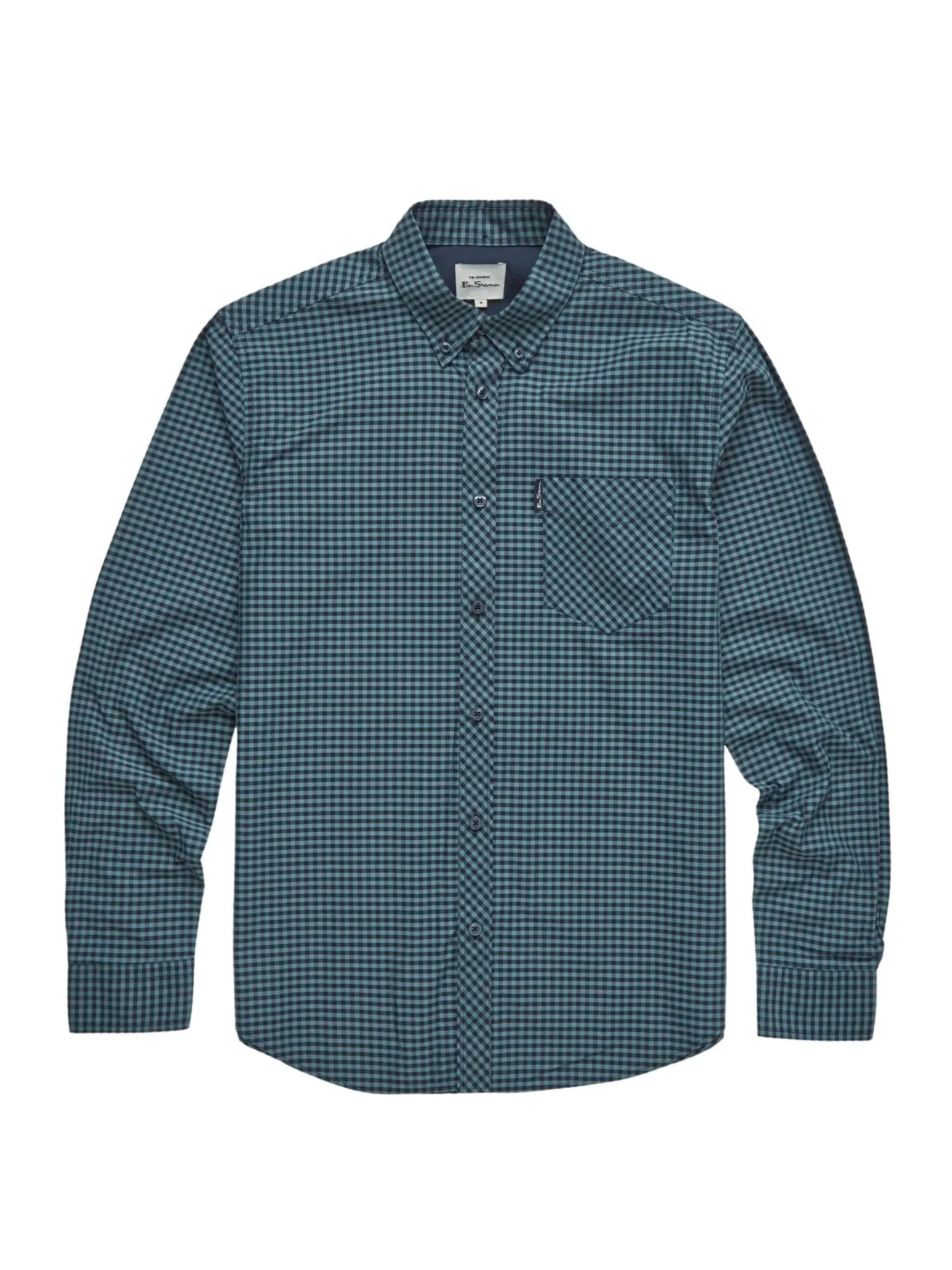 Ben Sherman Men's Signature Gingham Check Shirt, Button-Down Collar, Long Sleeves, Regular Fit