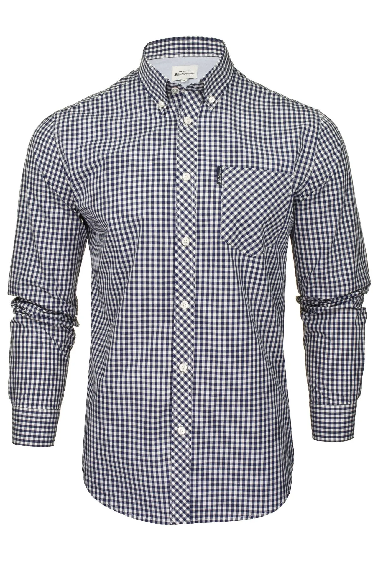 Ben Sherman Men's Signature Gingham Check Shirt, Button-Down Collar, Long Sleeves, Regular Fit