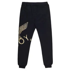 BOY EAGLE JOGGERS - BLACK/GOLD