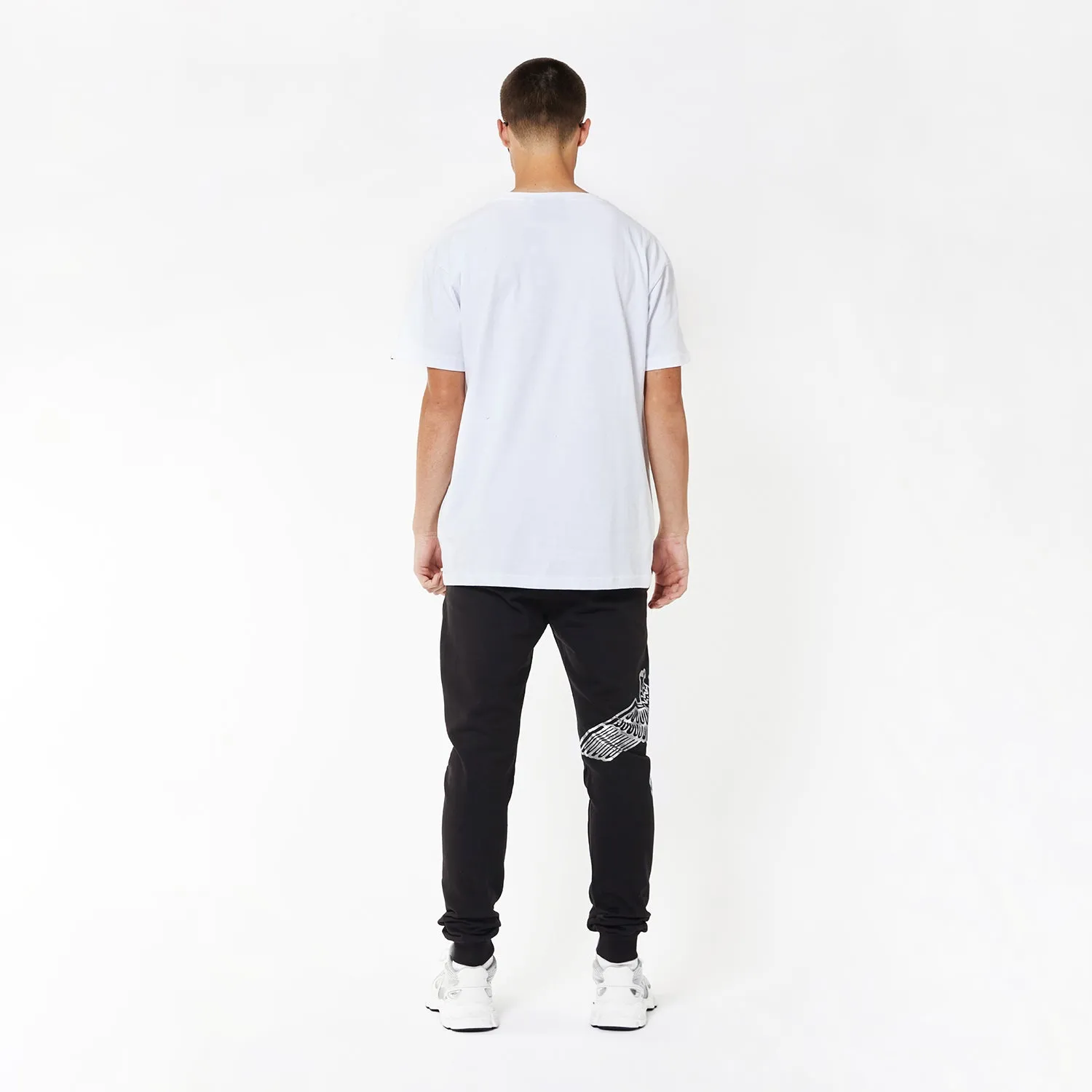 BOY EAGLE JOGGERS - BLACK/SILVER