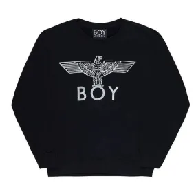 BOY EAGLE SWEATSHIRT - BLACK/WHITE