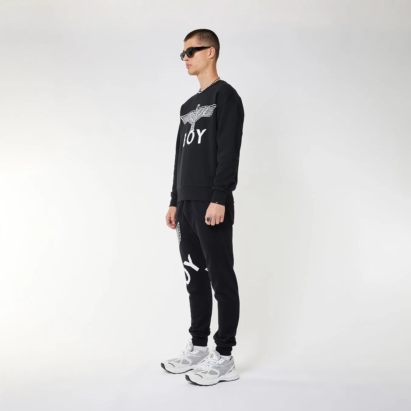 BOY EAGLE SWEATSHIRT - BLACK/WHITE