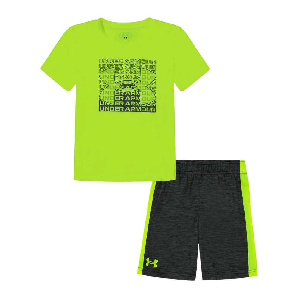 Boys' Under Armour Infant Tri-Logo Side Panel Short Set