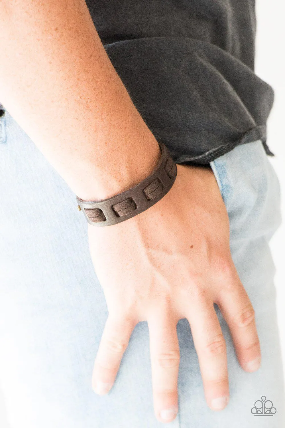 Bring Out The WEST In You Brown Leather Urban Bracelet - Paparazzi Accessories