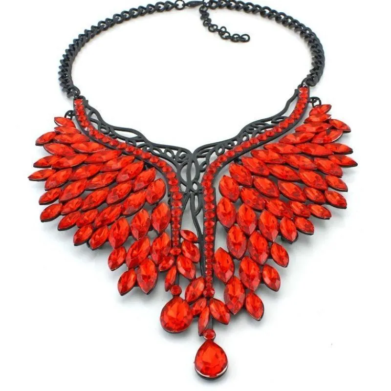 Calling All Angels Red Statement Necklace