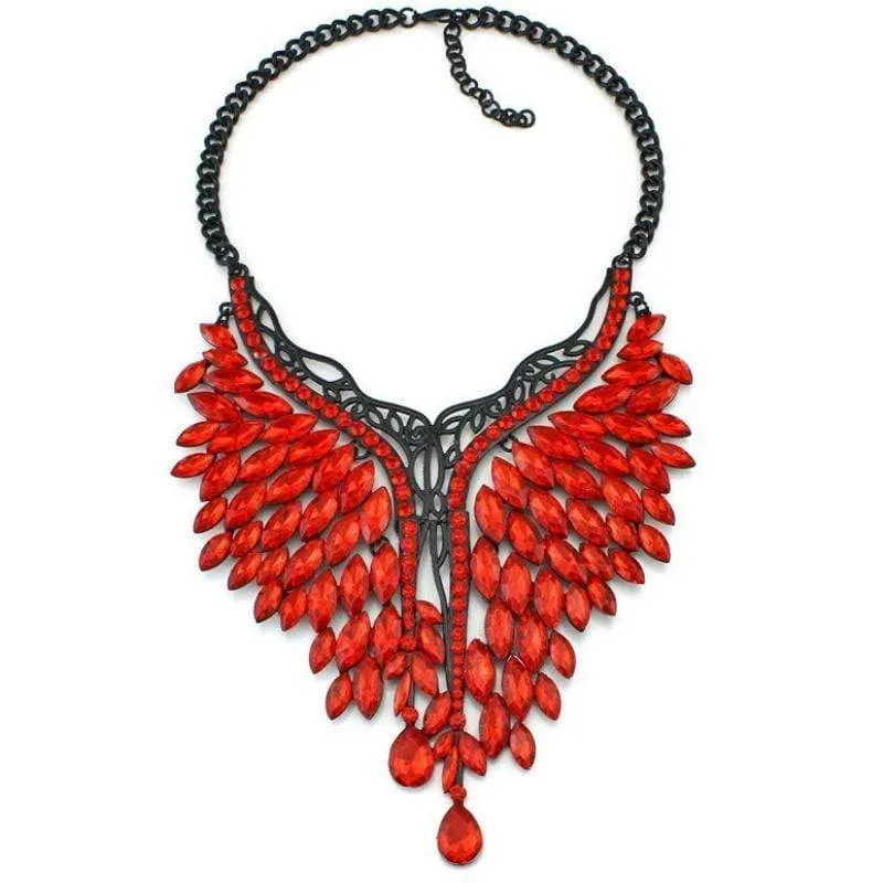 Calling All Angels Red Statement Necklace