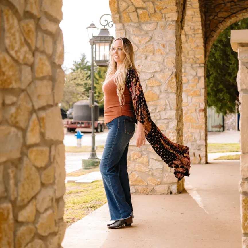 Can't Look Away Tie Dye Floral Duster Kimono