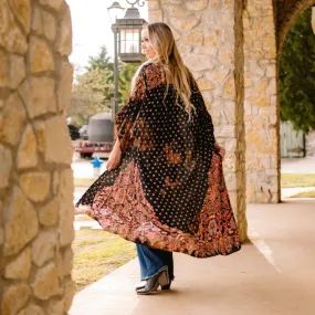 Can't Look Away Tie Dye Floral Duster Kimono