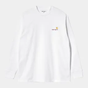 Carhartt L/S American Script T-Shirt White