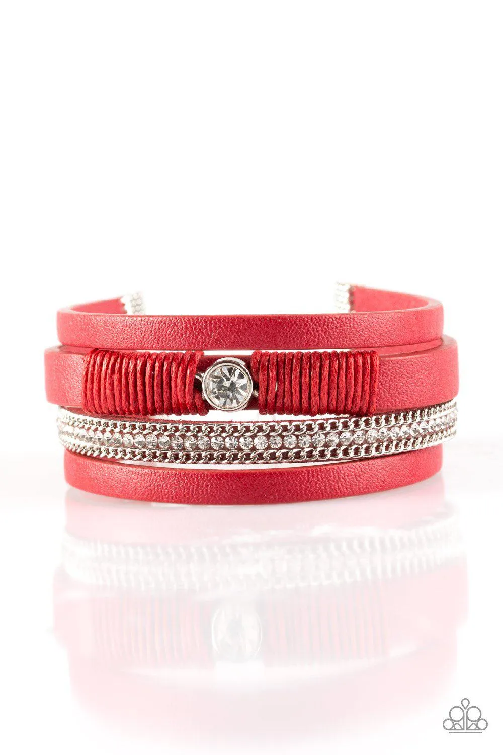 Catwalk Craze Red Urban Bracelet - Paparazzi Accessories