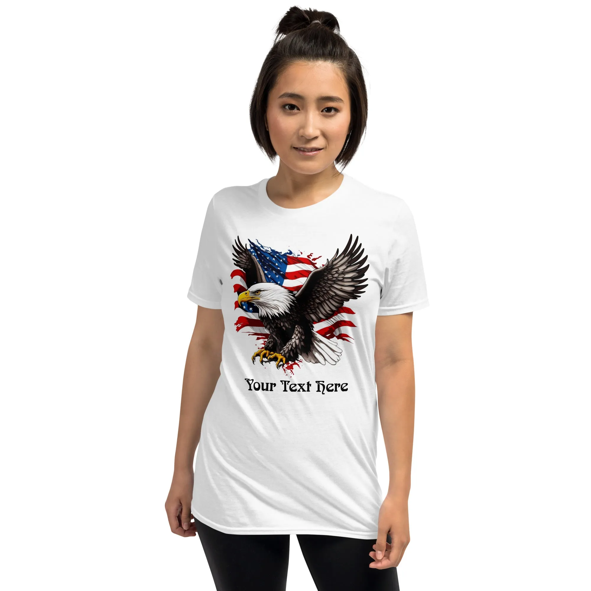 Customizable T Shirt With Eagle Graphic Design