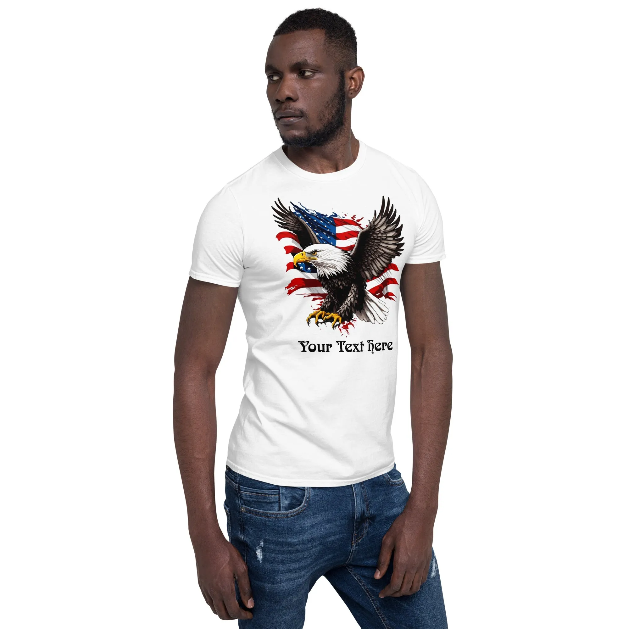 Customizable T Shirt With Eagle Graphic Design