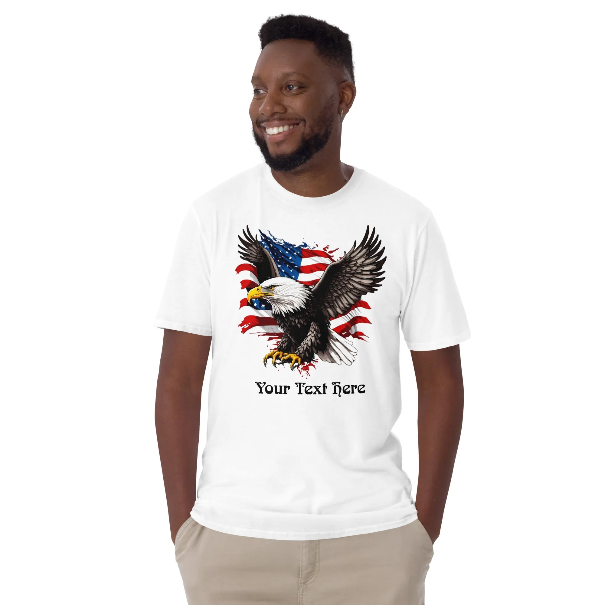 Customizable T Shirt With Eagle Graphic Design