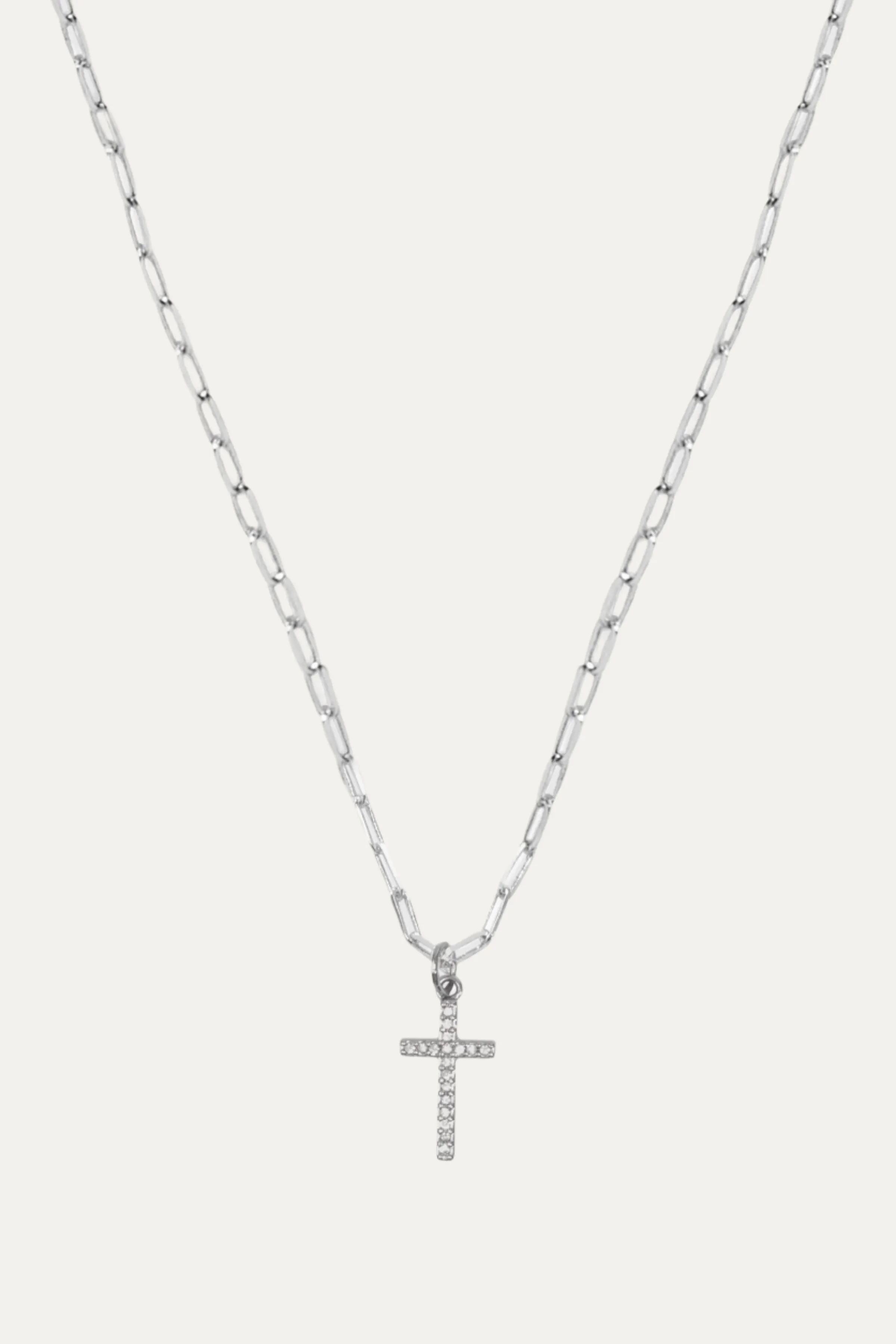 Delicate Pave Cross Necklace