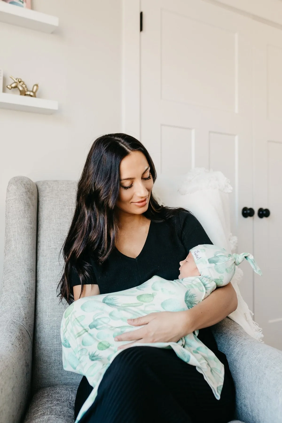 Desert Newborn Top Knot Hat