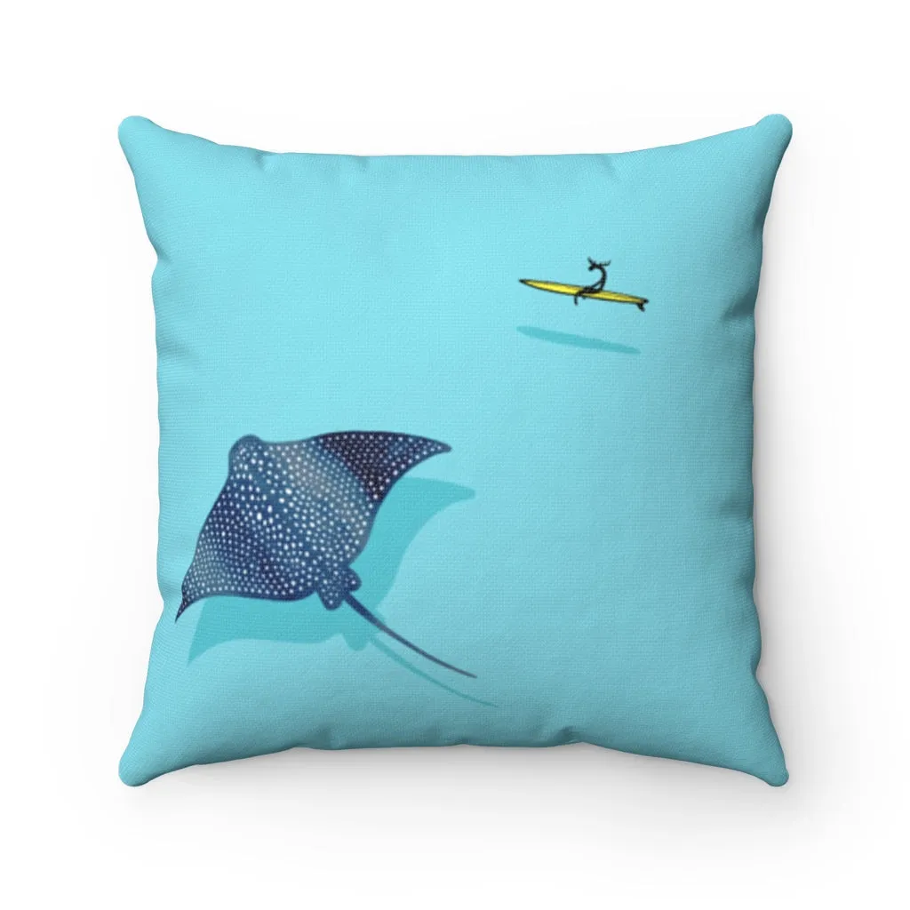 Eagle Ray Square Pillow