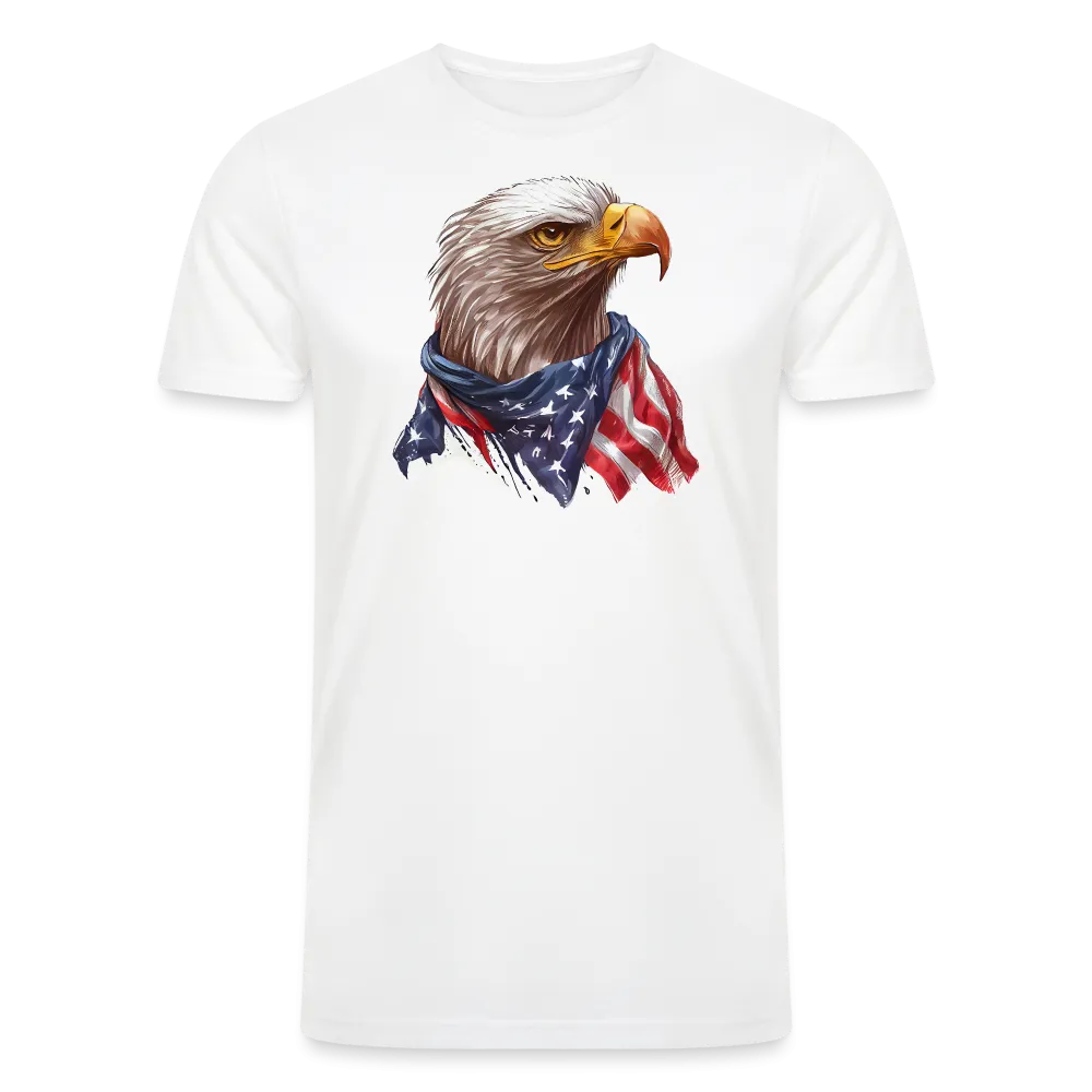 Eagle's Pride: Men's Tri-Blend T-Shirt with Patriotic Bald Eagle