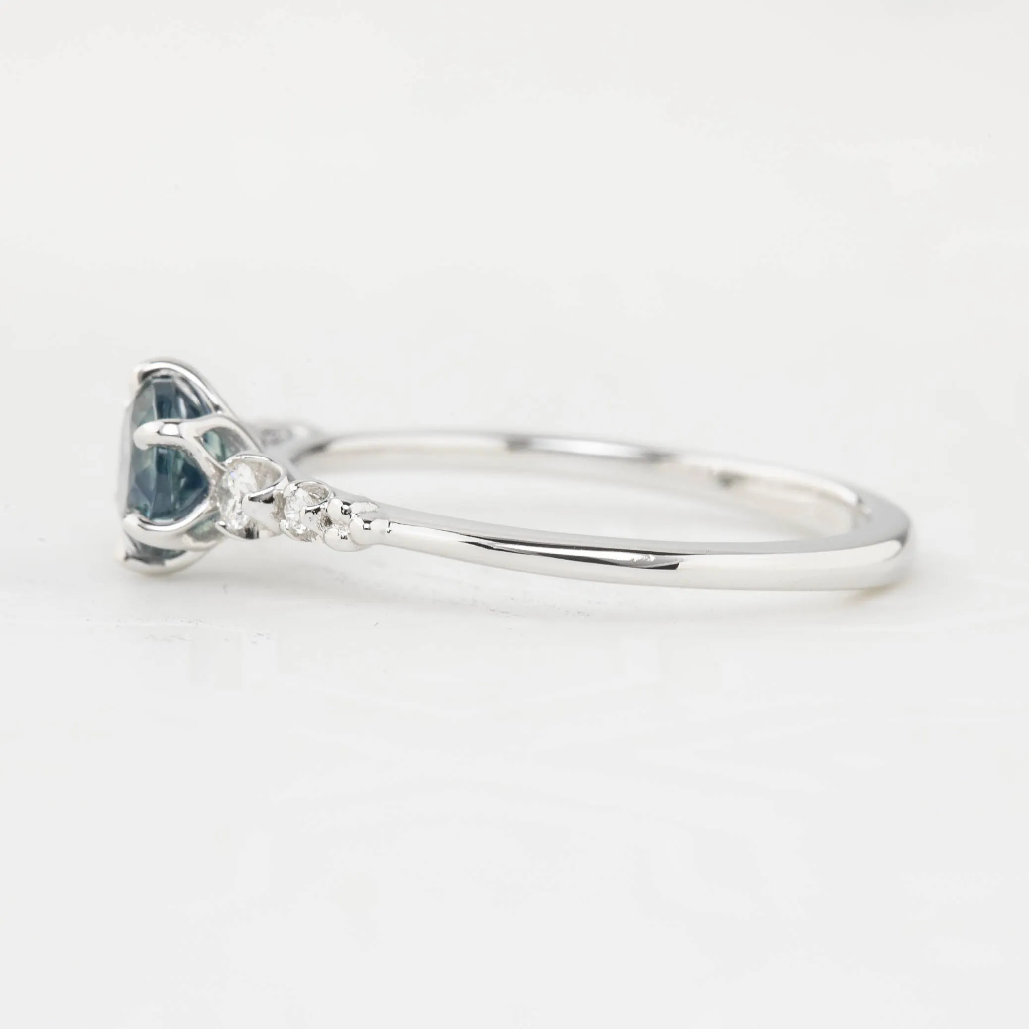 Estel Fleur Ring 0.78ct Blue Montana Sapphire, 14k White Gold (One of a kind)