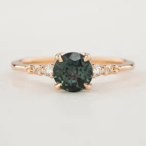 Estel Luxe Ring - 0.97ct Peacock Green Montana Sapphire (One of a kind)