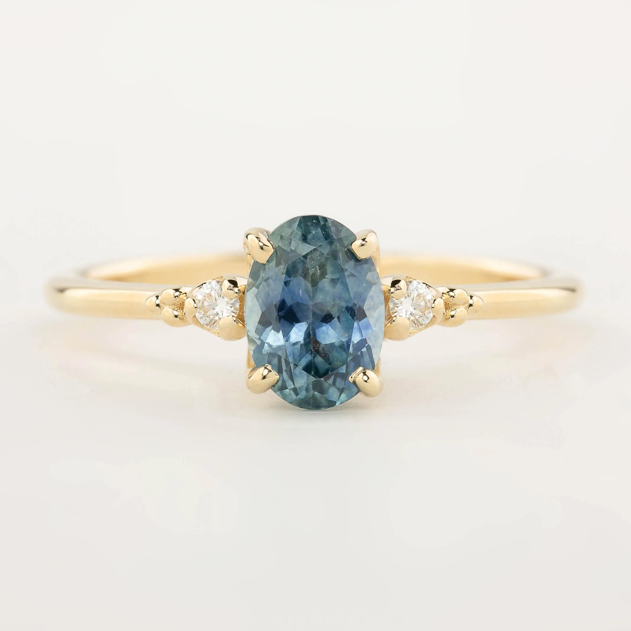 Estel Ring - 1.14ct Blue Green Montana Sapphire (One of a kind)