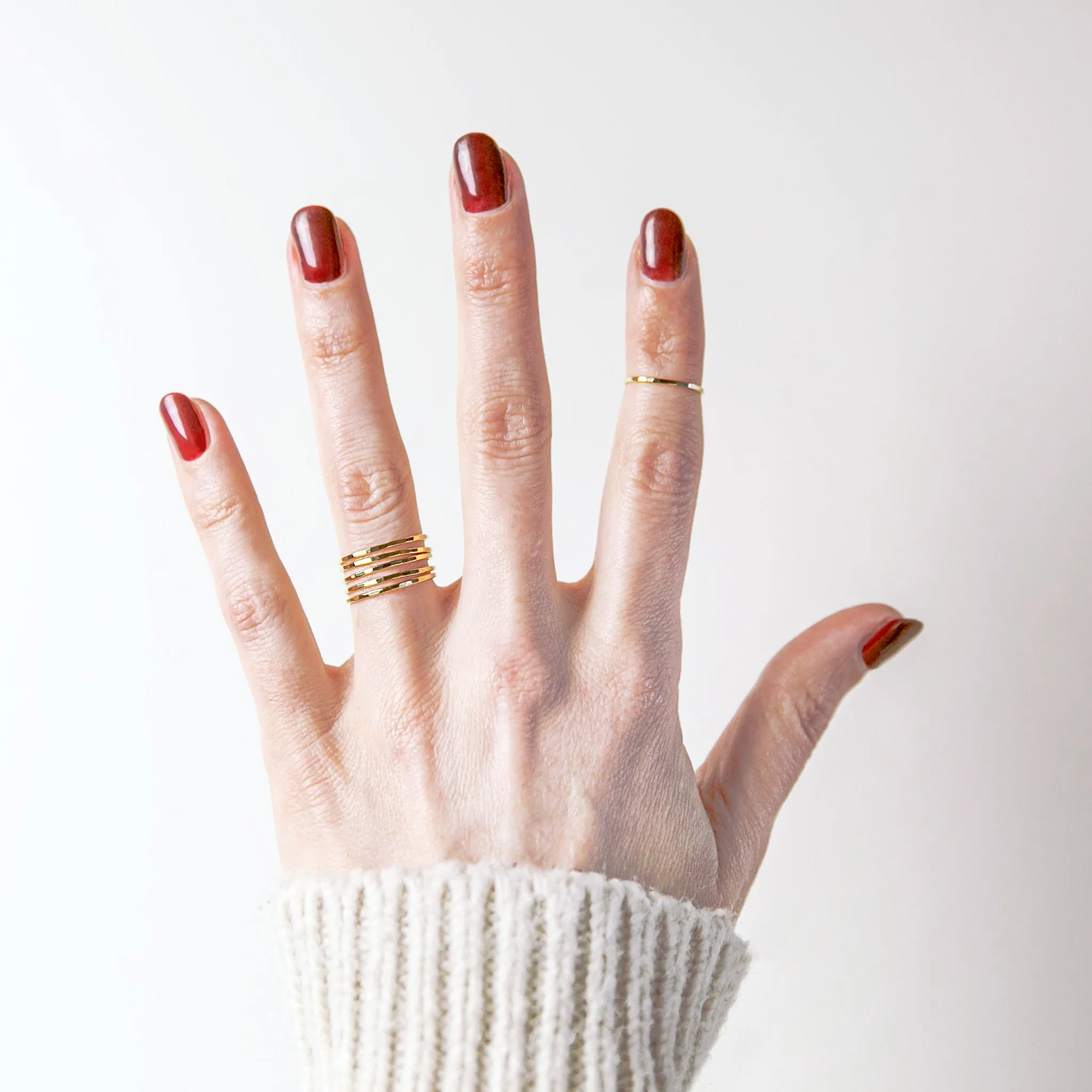 Faceted Stacking Ring Set - Mixed Metals