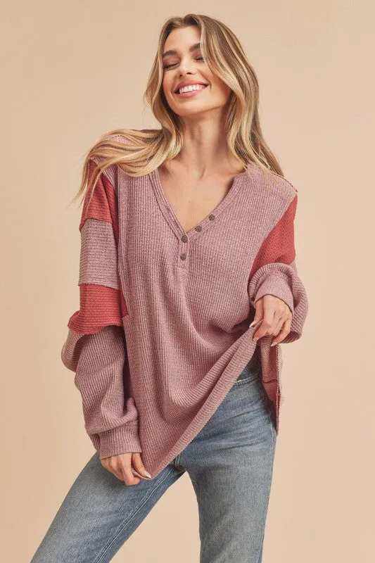 Fern Henley Long Sleeve Top