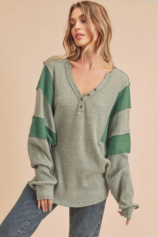 Fern Henley Long Sleeve Top