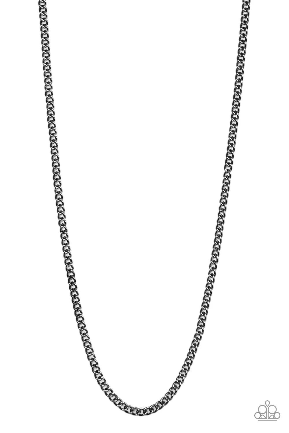 First Rule Of Fight Club - Black Urban Paparazzi Necklace