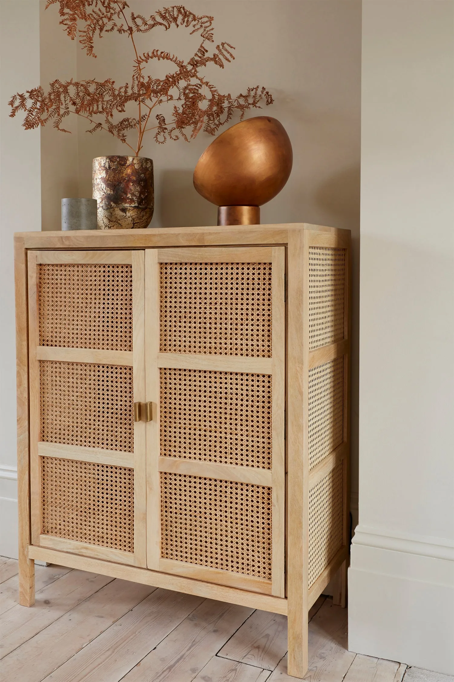 French Cane Cabinet