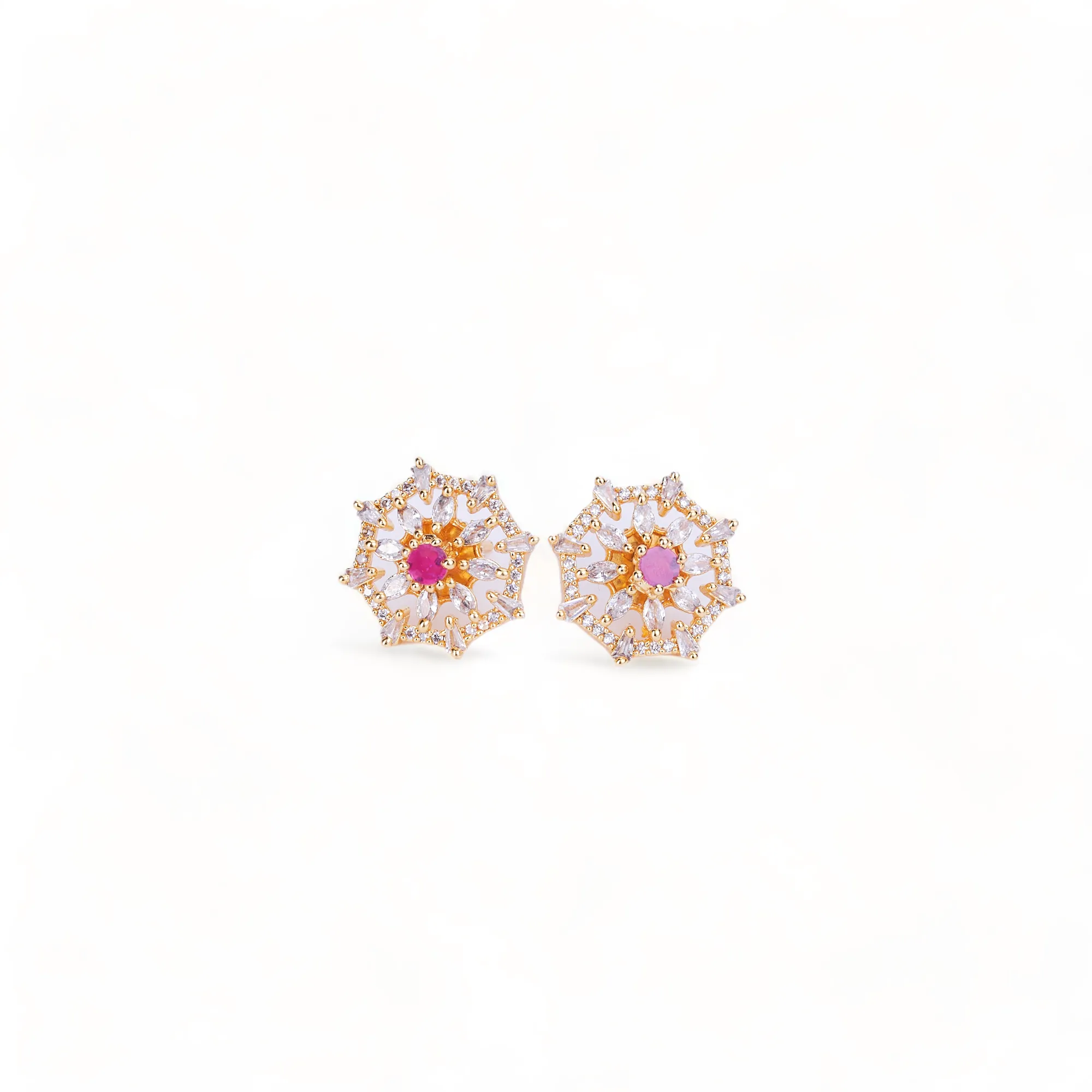 Gold Plated 5 Color Changeable Earrings