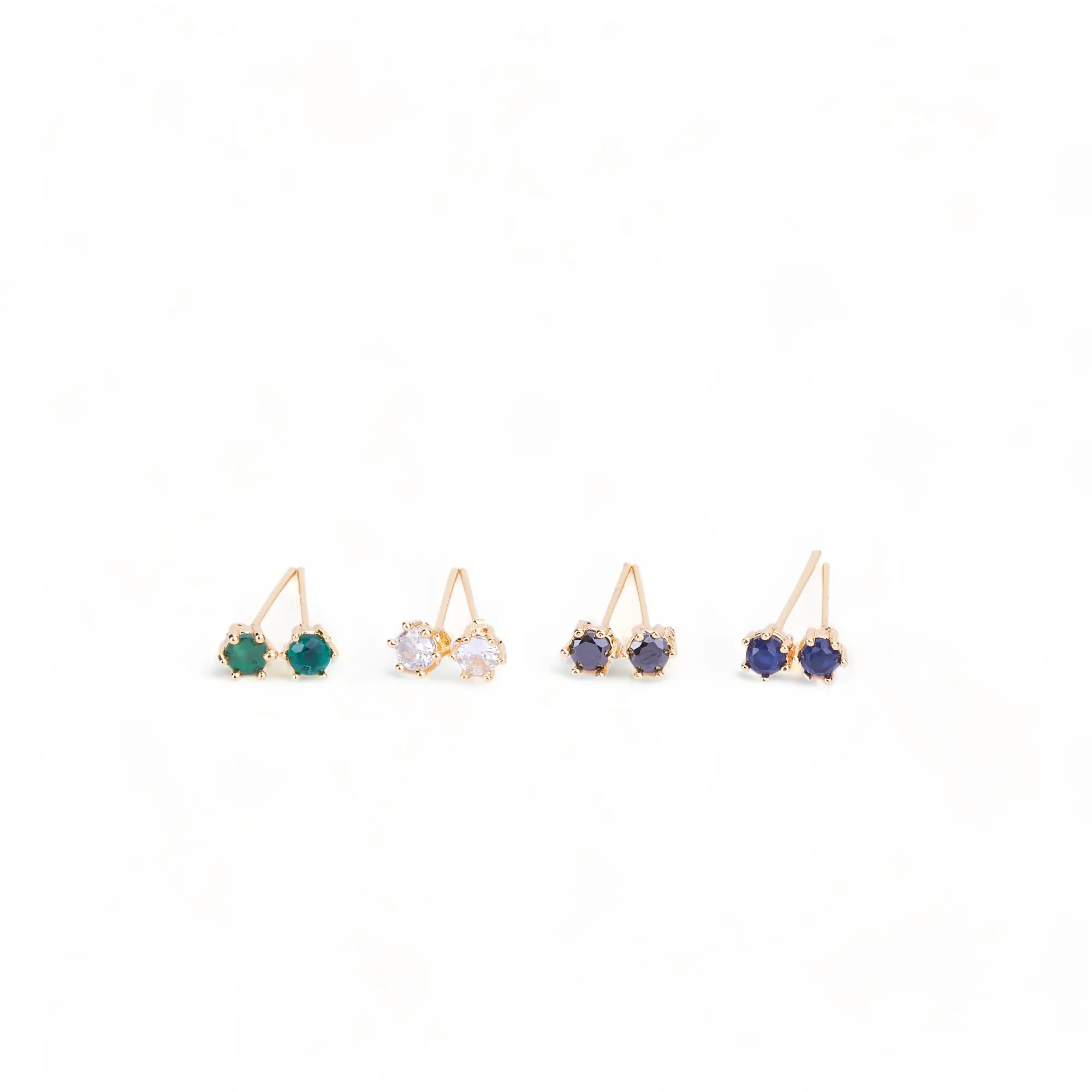 Gold Plated 5 Color Changeable Earrings